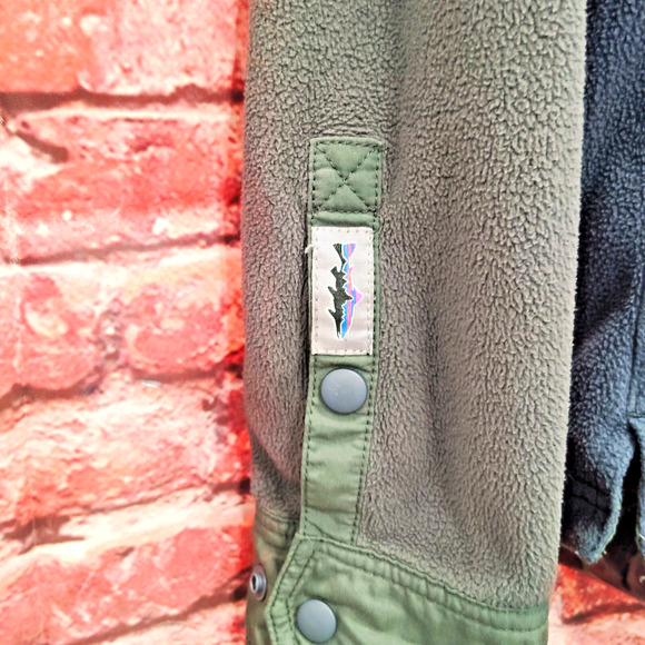 Patagonia Snap-T Hoodie Mens Small Blue Colorblock - Picture 6 of 7